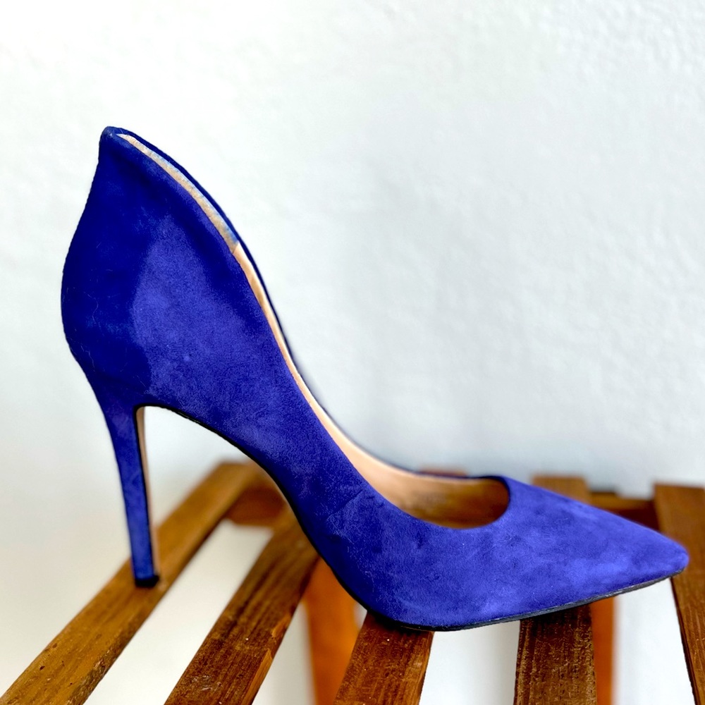 Jessica Simpson Suede Royal Blue High Heels Size 7